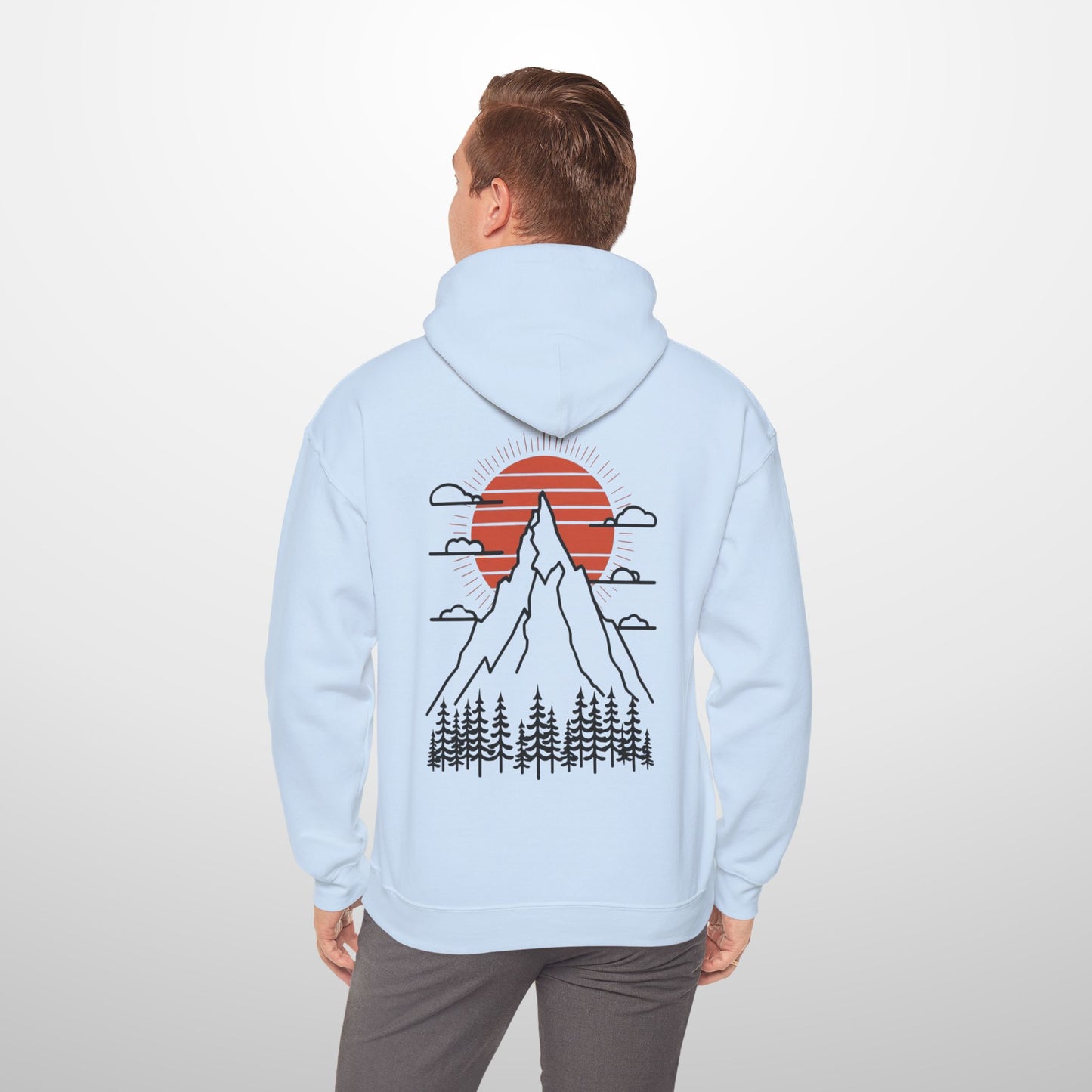 Minimalist Mountain Sunset Hoodie