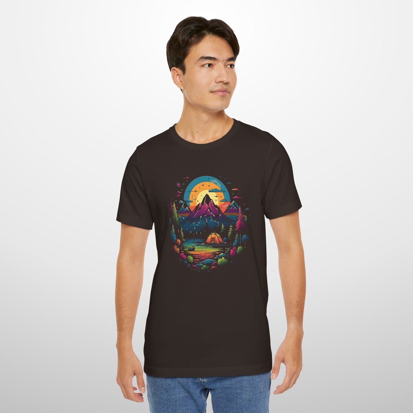 Abstract Mountain Campsite T-Shirt