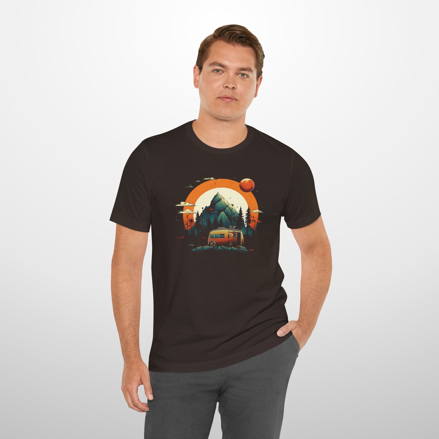 Abstract Camper in the Mountains T-Shirt