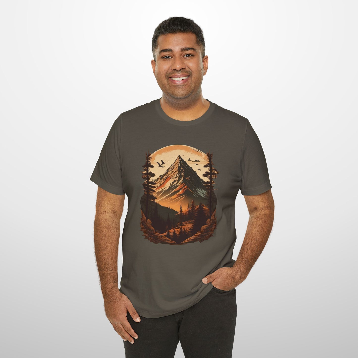 Rustic Mountain Peak Vintage T-Shirt